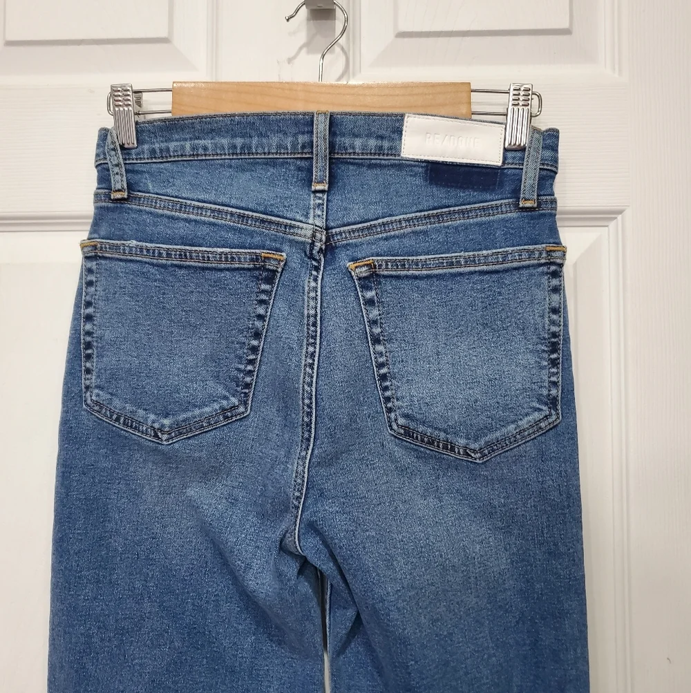 RE/DONE 70s High Rise Stove Pipe straight-leg jeans Size 26 - Picture 5 of 14
